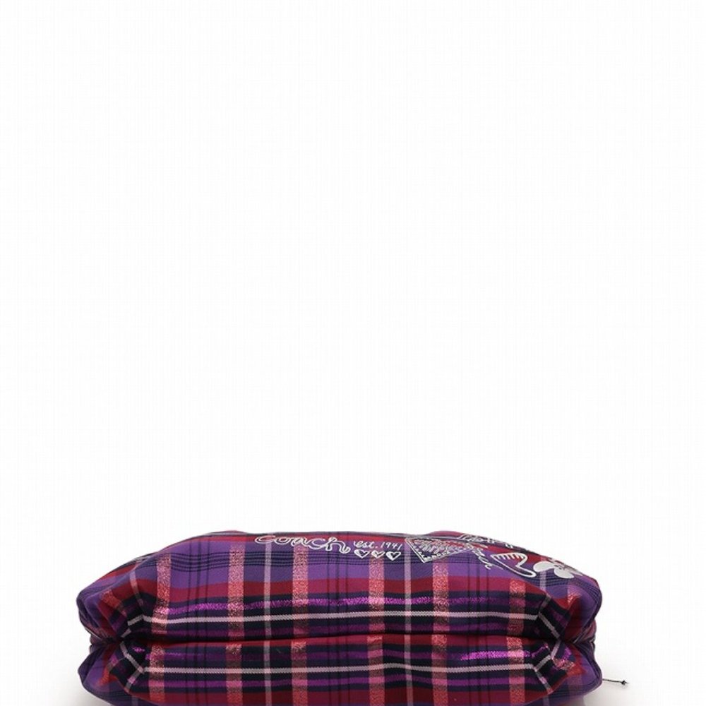Coach Poppy Tartan Plaid Glam Tote Bag, New without Tag, Never worn - Picture 5 of 14